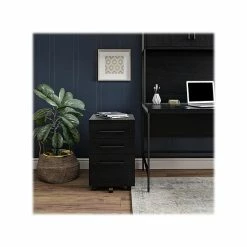 Ameriwood Parkside 3-Drawer Lateral File Cabinet, Mobile, Letter/Legal, Black Oak, 15.75" (9558802COM) 15 Ameriwood Parkside 3-Drawer Lateral File Cabinet, Mobile, Letter/Legal, Black Oak, 15.75" (9558802COM) -File Cabinets Shop unnamed file 1547