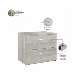 Bush Business Furniture Hybrid 2-Drawer Lateral File Cabinet With Shelves, Letter/Legal, Platinum Gray, 36" (HYB018PGSU) -File Cabinets Shop unnamed file 1556