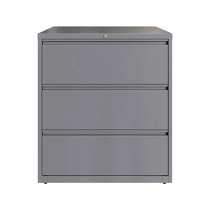 Hirsh HL10000 Series 3-Drawer Lateral File Cabinet, Locking, Letter/Legal, Arctic Silver, 36" (23745) 4 Hirsh HL10000 Series 3-Drawer Lateral File Cabinet, Locking, Letter/Legal, Arctic Silver, 36" (23745) - Image 2