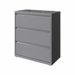 Hirsh HL10000 Series 3-Drawer Lateral File Cabinet, Locking, Letter/Legal, Arctic Silver, 36" (23745) 7 Hirsh HL10000 Series 3-Drawer Lateral File Cabinet, Locking, Letter/Legal, Arctic Silver, 36" (23745) -File Cabinets Shop unnamed file 1563