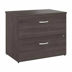 Bush Business Furniture Hybrid 2-Drawer Lateral File Cabinet, Letter/Legal, Storm Gray, 36" (HYF136SGSU-Z)