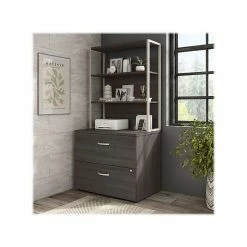 Bush Business Furniture Hybrid 2-Drawer Lateral File Cabinet, Letter/Legal, Storm Gray, 36" (HYF136SGSU-Z) 17 Bush Business Furniture Hybrid 2-Drawer Lateral File Cabinet, Letter/Legal, Storm Gray, 36" (HYF136SGSU-Z) -File Cabinets Shop unnamed file 1571