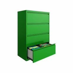 Hirsh HL10000 Series 4-Drawer Lateral File Cabinet, Locking, Letter/Legal, Screaming Green, 36" (24256) -File Cabinets Shop unnamed file 1575