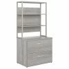 Bush Business Furniture Hybrid 2-Drawer Lateral File Cabinet With Shelves, Letter/Legal, Platinum Gray, 36"W (HYB018PGSUFA) 2 Bush Business Furniture Hybrid 2-Drawer Lateral File Cabinet With Shelves, Letter/Legal, Platinum Gray, 36"W (HYB018PGSUFA) -File Cabinets Shop unnamed file 1576