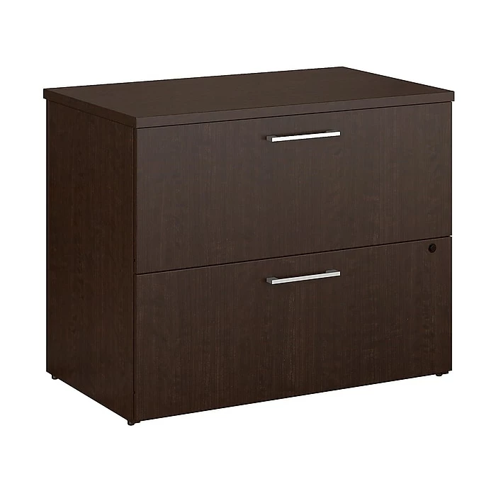 Bush Business Furniture 400 Series 36"W 2 Drawer Lateral File Cabinet, Mocha Cherry (400SFL236MRK) 3 Bush Business Furniture 400 Series 36"W 2 Drawer Lateral File Cabinet, Mocha Cherry (400SFL236MRK)