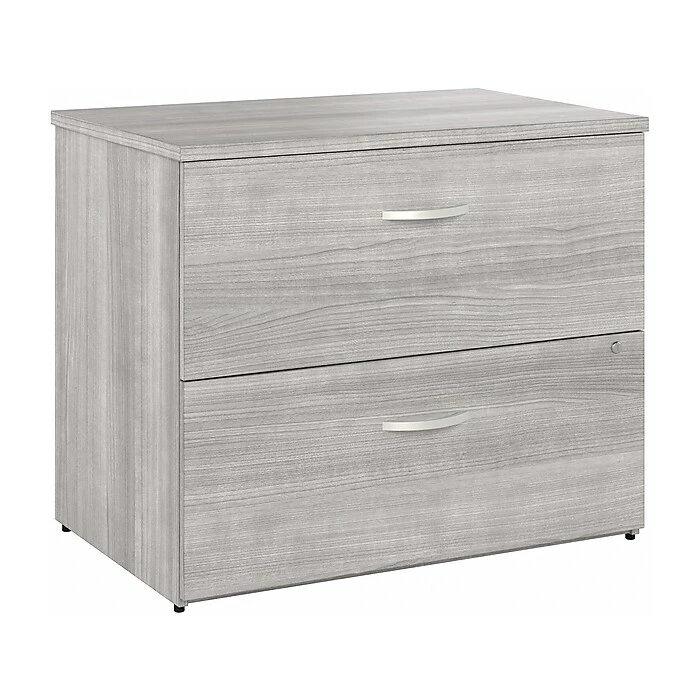 Bush Business Furniture Hybrid 2-Drawer Lateral File Cabinet, Letter/Legal, Platinum Gray, 36" (HYF136PGSU-Z) 3 Bush Business Furniture Hybrid 2-Drawer Lateral File Cabinet, Letter/Legal, Platinum Gray, 36" (HYF136PGSU-Z)