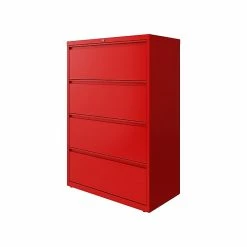 Hirsh HL10000 Series 4-Drawer Lateral File Cabinet, Locking, Letter/Legal, Lava Red, 36" (24255) -File Cabinets Shop unnamed file 1613