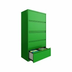Hirsh HL10000 Series 5-Drawer Lateral File Cabinet, Locking, Letter/Legal, Screaming Green, 36" (24260) -File Cabinets Shop unnamed file 1618