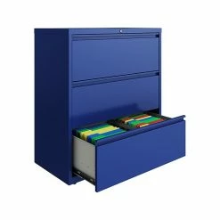 Hirsh HL10000 Series 3-Drawer Lateral File Cabinet, Locking, Letter/Legal, Classic Blue, 36" (24254) -File Cabinets Shop unnamed file 1622