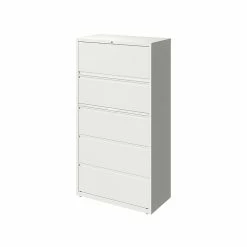 Hirsh HL10000 Series 5-Drawer Lateral File Cabinet, Locking, Letter/Legal, White, 36" (23703) -File Cabinets Shop unnamed file 1625