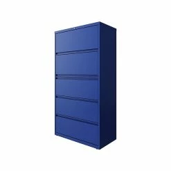 Hirsh HL10000 Series 5-Drawer Lateral File Cabinet, Locking, Letter/Legal, Classic Blue, 36" (24259) -File Cabinets Shop unnamed file 1632