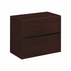 HON 10500 Series 2-Drawer Lateral File Cabinet, Locking, Letter/Legal, Mahogany, 36"W (H10563.NN)