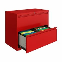 Hirsh HL10000 Series 2-Drawer Lateral File Cabinet, Locking, Letter/Legal, Lava Red, 36" (24249) -File Cabinets Shop unnamed file 1648