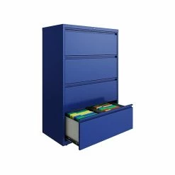 Hirsh HL10000 Series 4-Drawer Lateral File Cabinet, Locking, Letter/Legal, Classic Blue, 36" (24257) -File Cabinets Shop unnamed file 1652