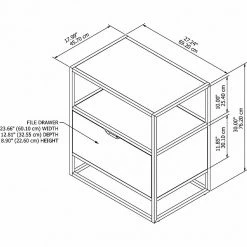 Bush Furniture Anthropology 1-Drawer Lateral File Cabinet, Letter/Legal, Rustic Brown, 27.24"W (ATF128RB-03) -File Cabinets Shop unnamed file 1655