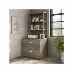 Bush Business Furniture Hybrid 2-Drawer Lateral File Cabinet, Letter/Legal, Modern Hickory, 36" (HYF136MHSU-Z) -File Cabinets Shop unnamed file 1669