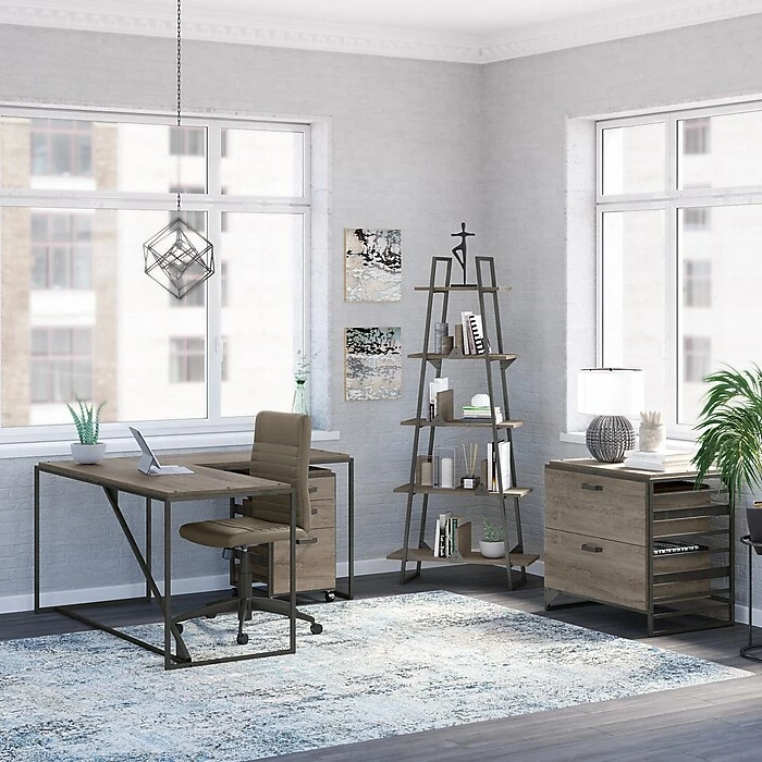 Bush Furniture Refinery 2-Drawer Lateral File Cabinet, Letter/Legal, Restored Gray, 32" (RFF132RTG-03) 10 Bush Furniture Refinery 2-Drawer Lateral File Cabinet, Letter/Legal, Restored Gray, 32" (RFF132RTG-03) - Image 8