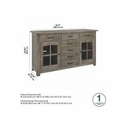 Bush Furniture Leonis 3-Drawer Buffet Cabinet, Letter/Legal, Lakewood Gray, 62" (LNT162LGSU) 11 Bush Furniture Leonis 3-Drawer Buffet Cabinet, Letter/Legal, Lakewood Gray, 62" (LNT162LGSU) -File Cabinets Shop unnamed file 1736