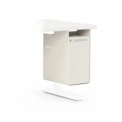 ASAP Allsteel Radii Hinged Undermount File Cabinet, White (AUFH15N002)