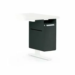 ASAP Allsteel Radii Hinged Undermount File Cabinet, Flint (AUFH15N001)