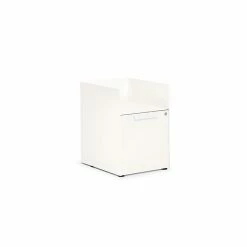 ASAP Allsteel Radii Alcove 1-Drawer File Cabinet, Bin/File, Letter/Legal, White (APGMBP18SNPT002)