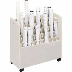Safco® Mobile Files, For Large Roll, Tube Size: 2-3/4x2-3/4", 50 Tubes/file