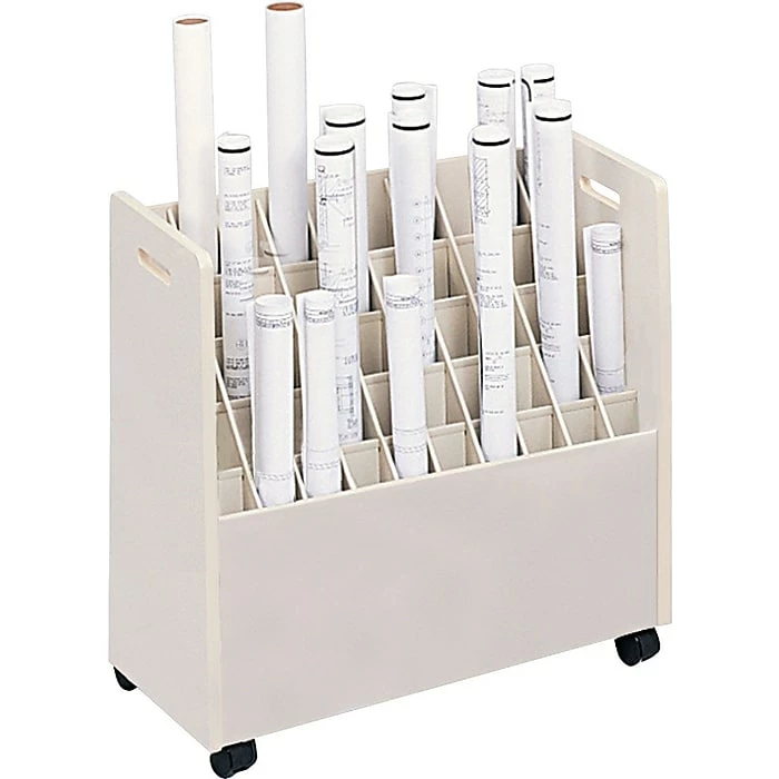 Safco® Mobile Files, For Large Roll, Tube Size: 2-3/4x2-3/4", 50 Tubes/file 3 Safco® Mobile Files, For Large Roll, Tube Size: 2-3/4x2-3/4", 50 Tubes/file