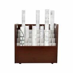 AdirOffice 50-Slot Roll File Cabinet, Mobile, Mahogany, 30", 2/Pack (626-MA-2PK) (24528532) -File Cabinets Shop unnamed file 1791
