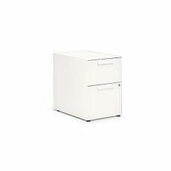ASAP Allsteel Radii 2-Drawer Mobile File Cabinet, Box/File, Letter/Legal, White, 10"W (APGMBS249TFN002)