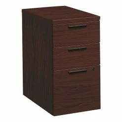 HON 10500 Series Mobile Pedestal, 2 Box/1 File Drawer, 15-3/4"W, Mahogany Finish (HON105102NN)