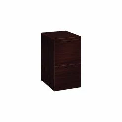 HON 10500 Series Mobile Pedestal, 2 File Drawers, 15-3/4"W X 22-3/4"D, Mahogany Finish (HON105104NN)