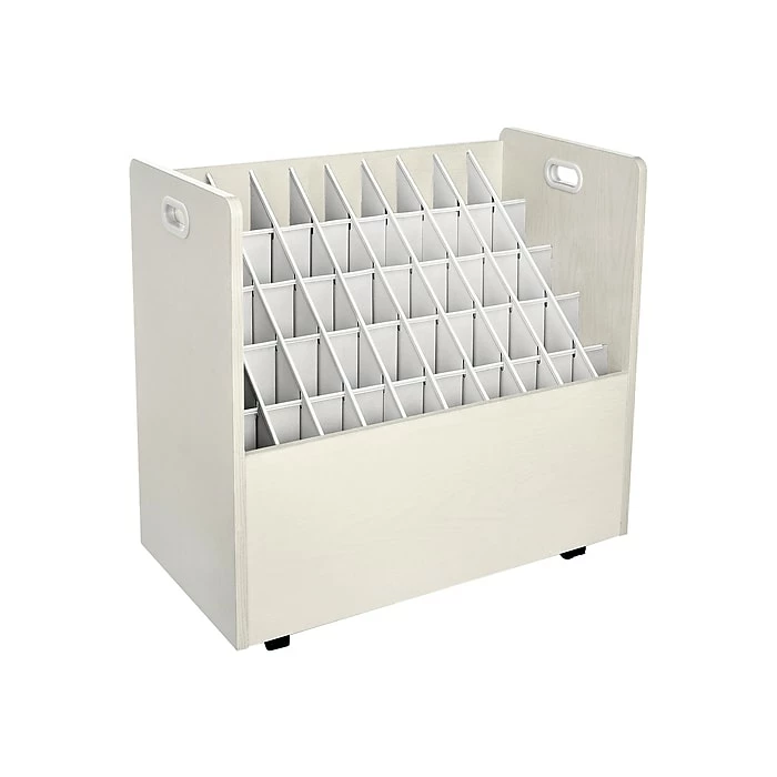 AdirOffice 50-Slot Roll File Cabinet, Mobile, White, 30", 2/Pack (626-WHI-2PK) 3 AdirOffice 50-Slot Roll File Cabinet, Mobile, White, 30", 2/Pack (626-WHI-2PK)