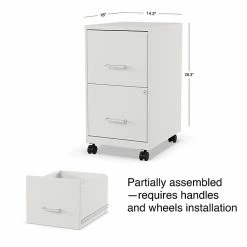 Staples 2-Drawer Vertical Mobile File Cabinet, Locking, Letter Size, White, 18''D (19634) -File Cabinets Shop unnamed file 1882