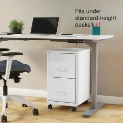 Staples 2-Drawer Vertical Mobile File Cabinet, Locking, Letter Size, White, 18''D (19634) -File Cabinets Shop unnamed file 1883