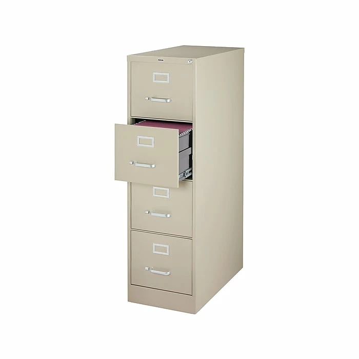 Staples Commercial 4 File Drawer Vertical File Cabinet, Locking, Putty/Beige, Letter, 26.5"D (13443D) 4 Staples Commercial 4 File Drawer Vertical File Cabinet, Locking, Putty/Beige, Letter, 26.5"D (13443D) - Image 2