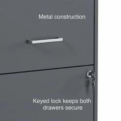 Staples 2 Drawer Vertical File Cabinet, Locking, Letter, Graphite, 18''D (14443/17783) -File Cabinets Shop unnamed file 1916