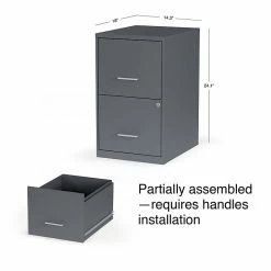 Staples 2 Drawer Vertical File Cabinet, Locking, Letter, Graphite, 18''D (14443/17783) -File Cabinets Shop unnamed file 1918