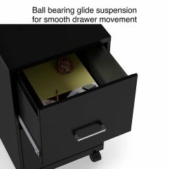 Staples 2-Drawer Light Duty Vertical File Cabinet, Locking, Letter, Black, 18"D (52145) -File Cabinets Shop unnamed file 1936