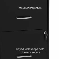 Staples 2-Drawer Light Duty Vertical File Cabinet, Locking, Letter, Black, 18"D (52145) -File Cabinets Shop unnamed file 1937