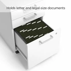 Union & Scale™ Essentials 3-Drawer Vertical File Cabinet, Mobile/Pedestal, Letter/Legal, White, 21" (UN56980) 12 Union & Scale™ Essentials 3-Drawer Vertical File Cabinet, Mobile/Pedestal, Letter/Legal, White, 21" (UN56980) -File Cabinets Shop unnamed file 1957