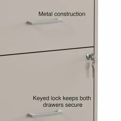 Staples 2-Drawer Light Duty Vertical File Cabinet, Locking, Letter, Putty, 18"D (52150) -File Cabinets Shop unnamed file 1989