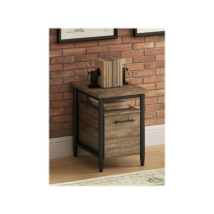 Thomasville Furniture Thomasville Breslyn 1-Drawer Vertical File Cabinet, Assembled, Letter/Legal, Crosscut Hickory, 20"D (SPLS-BRDF-TV) 6 Thomasville Furniture Thomasville Breslyn 1-Drawer Vertical File Cabinet, Assembled, Letter/Legal, Crosscut Hickory, 20"D (SPLS-BRDF-TV) - Image 4