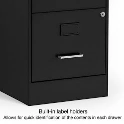 Staples 2-Drawer Light Duty Vertical File Cabinet, Locking, Letter, Black, 18"D (52142) -File Cabinets Shop unnamed file 2010