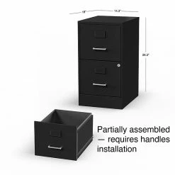 Staples 2-Drawer Light Duty Vertical File Cabinet, Locking, Letter, Black, 18"D (52142) -File Cabinets Shop unnamed file 2012