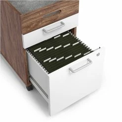 Union & Scale™ Essentials 2-Drawer Vertical File Cabinet, Mobile/Pedestal, Letter/Legal, White/Espresso, 21" (UN56968) -File Cabinets Shop unnamed file 2056