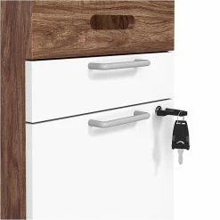 Union & Scale™ Essentials 2-Drawer Vertical File Cabinet, Mobile/Pedestal, Letter/Legal, White/Espresso, 21" (UN56968) -File Cabinets Shop unnamed file 2057