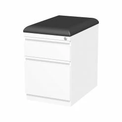Staples 2-Drawer Vertical File Cabinet, Locking, Letter, White, 19.88"D (25175D)
