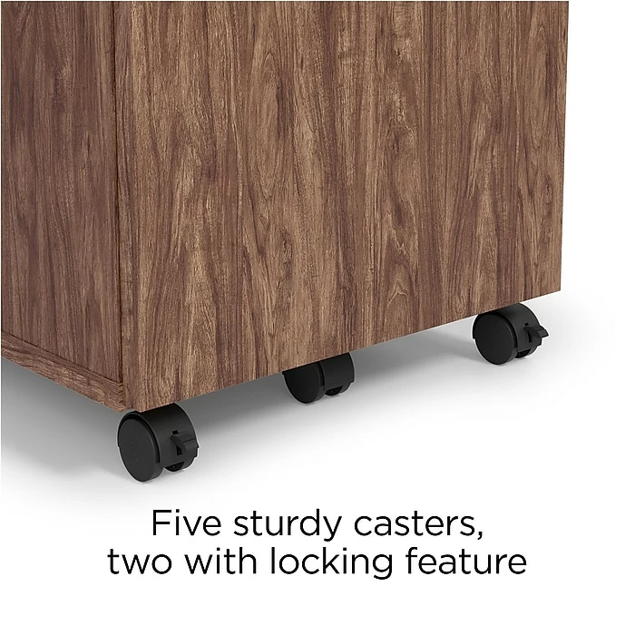 Union & Scale™ Essentials 3-Drawer Vertical File Cabinet, Mobile/Pedestal, Letter/Legal, Espresso, 21" (UN56981) 8 Union & Scale™ Essentials 3-Drawer Vertical File Cabinet, Mobile/Pedestal, Letter/Legal, Espresso, 21" (UN56981) - Image 6