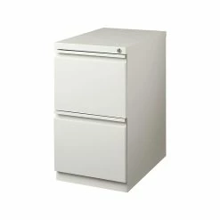 Staples 2-Drawer Vertical File Cabinet, Locking, Letter, Gray, 19.88"D (25177D)