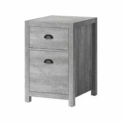 Whalen Fallbrook 2-Drawer Vertical File Cabinet, Letter/Legal, Smoked Ash, 20" (SPUS-FBSF-GM)